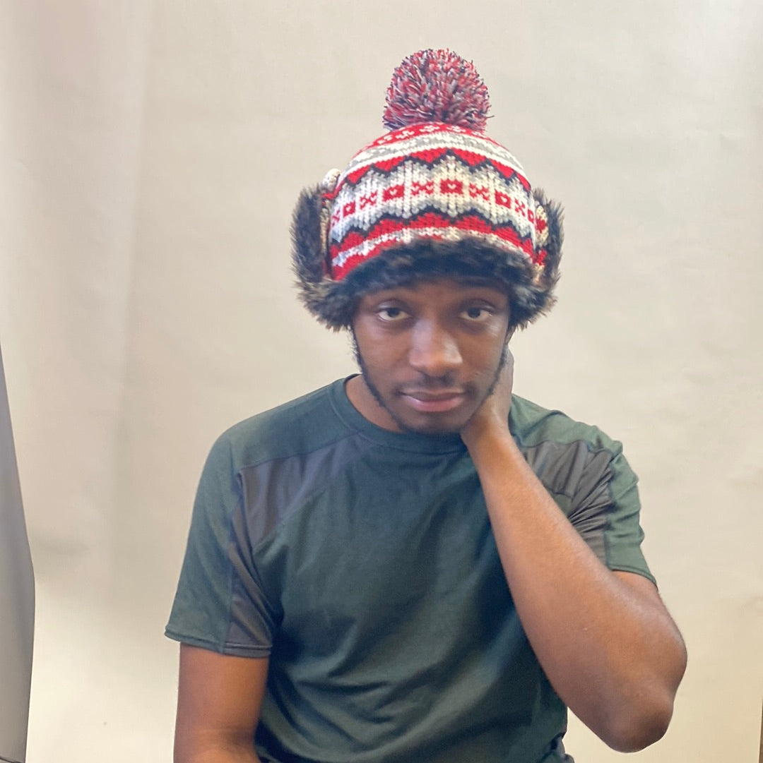 Recycled Nordic Ear Flap Beanie