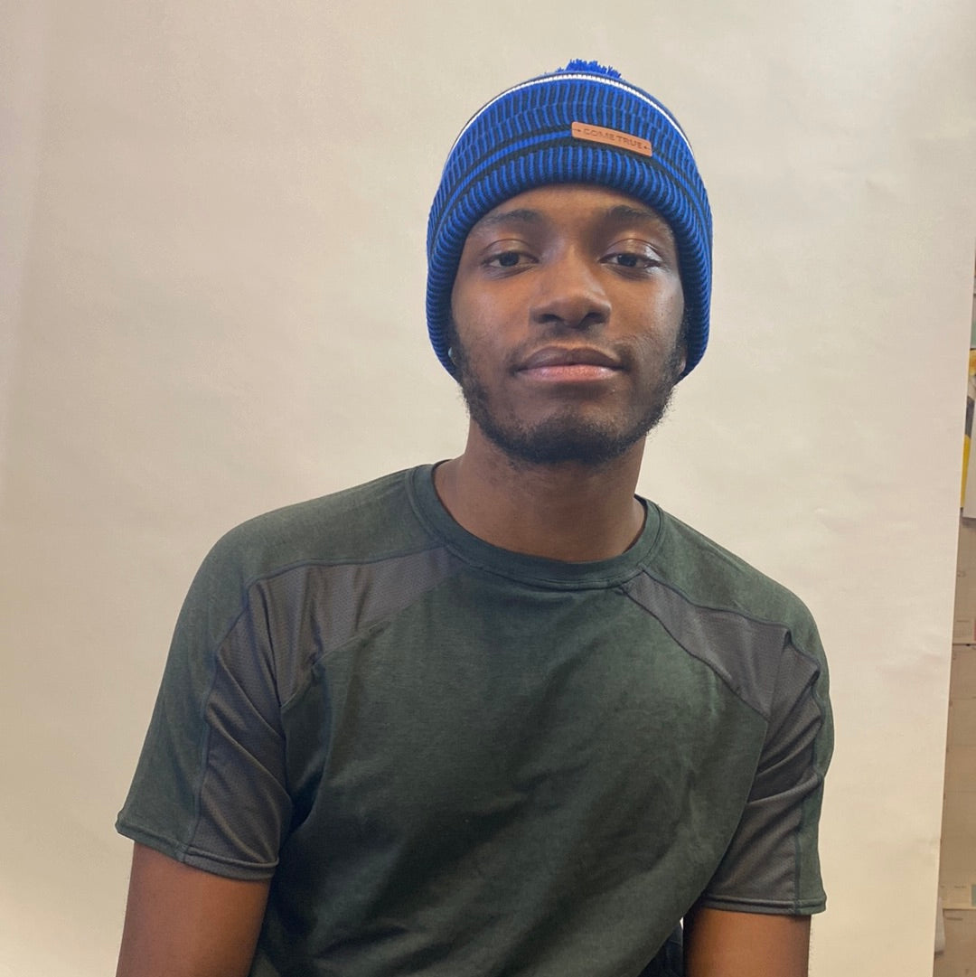 Recycled Striped Beanie